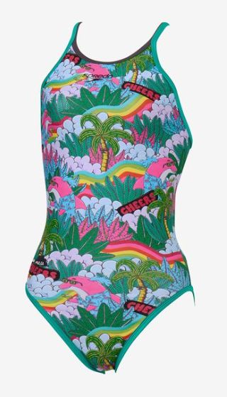 【ネコポス相応う可】素早さ (Speedo) 水浴び 競泳 訓練を受ける用水泳着 形づくる用 衣装 モルガターンズスーツ レディース (25aw) サクラ色×緑であること S-L STW02551MU-PG 返品取り替えっこ不可【SS2606】