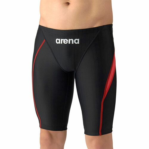 【ネコポス対応可】アリーナ (arena) 水泳 競泳水着 WA承認 アクアレーシング レーシングスパッツ ハーフレッグ ボーイズ ジュニア (26ss) ブラックxレッド 140-150 AS6SRC58B-BKRD【返品交換不可】