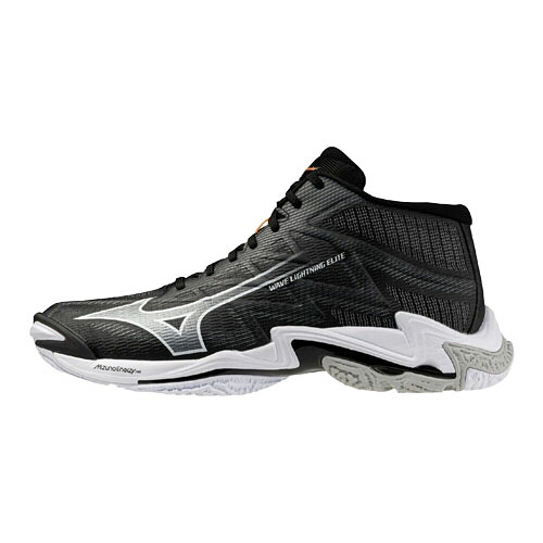 ミズノ (MIZUNO) バレーボールシューズ ウエーブライトニング ELITE MID エリート ミッドカット ユニセックス (26ss) ブラックxホワイト 22.5-31.0cm 2E相当 V1GA260552