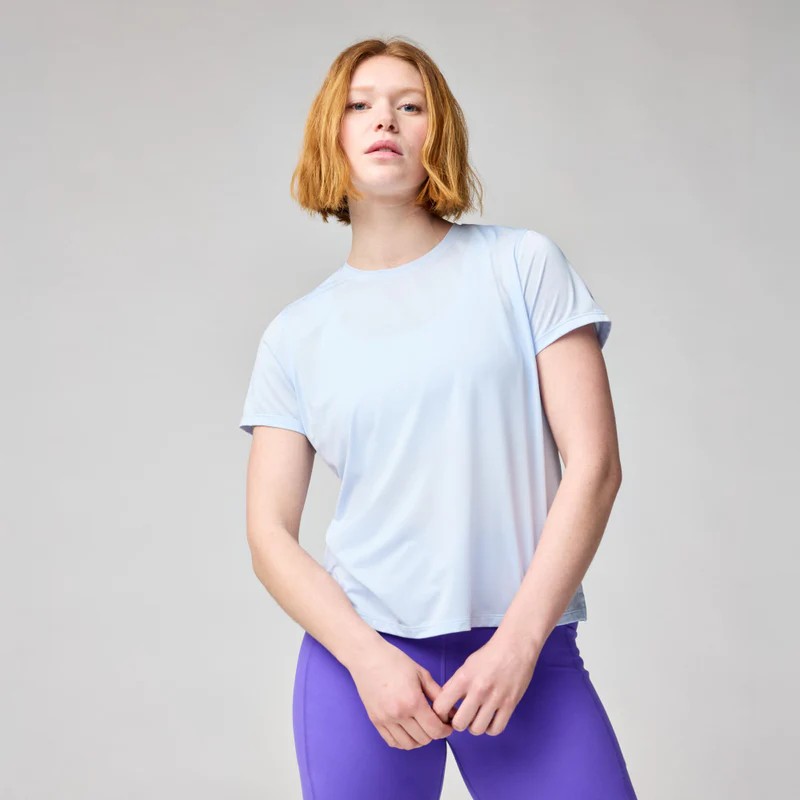 ブルックス (BROOKS) トレーニングウエア ランニングウエア 半袖Tシャツ Dash Short Sleeve レディース (26ss) ライトブルー S-M BAW7550-LBK