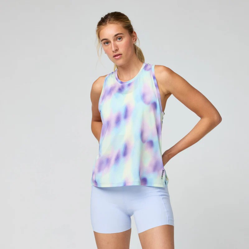 ブルックス (BROOKS) トレーニングウエア ランニングウエア ノースリーブシャツ タンクトップ Dash Tank Printed レディース (26ss) マルチ S-M BAW7600-MLT