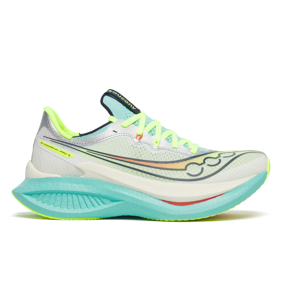 サッカニー (saucony) 駈けっくらシューズ スニーカー ENDORPHIN PRO 5 エンドルフィンプロ5 レディース (26ss) 白いこと×スプラッシュ 23.5-25.0糎 S11064120 S11064-120