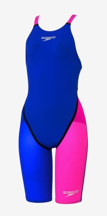 【ネコポス相応う可】機敏さ (Speedo) 水浴び 競泳用水泳着 WA聞きとどける オールインワン ファストスキンプロ3オープンバックニースキン レディース (26ss) 青碧×エクスタティック 3S-M SCW12101F-BE 返品取り替えっこ不可