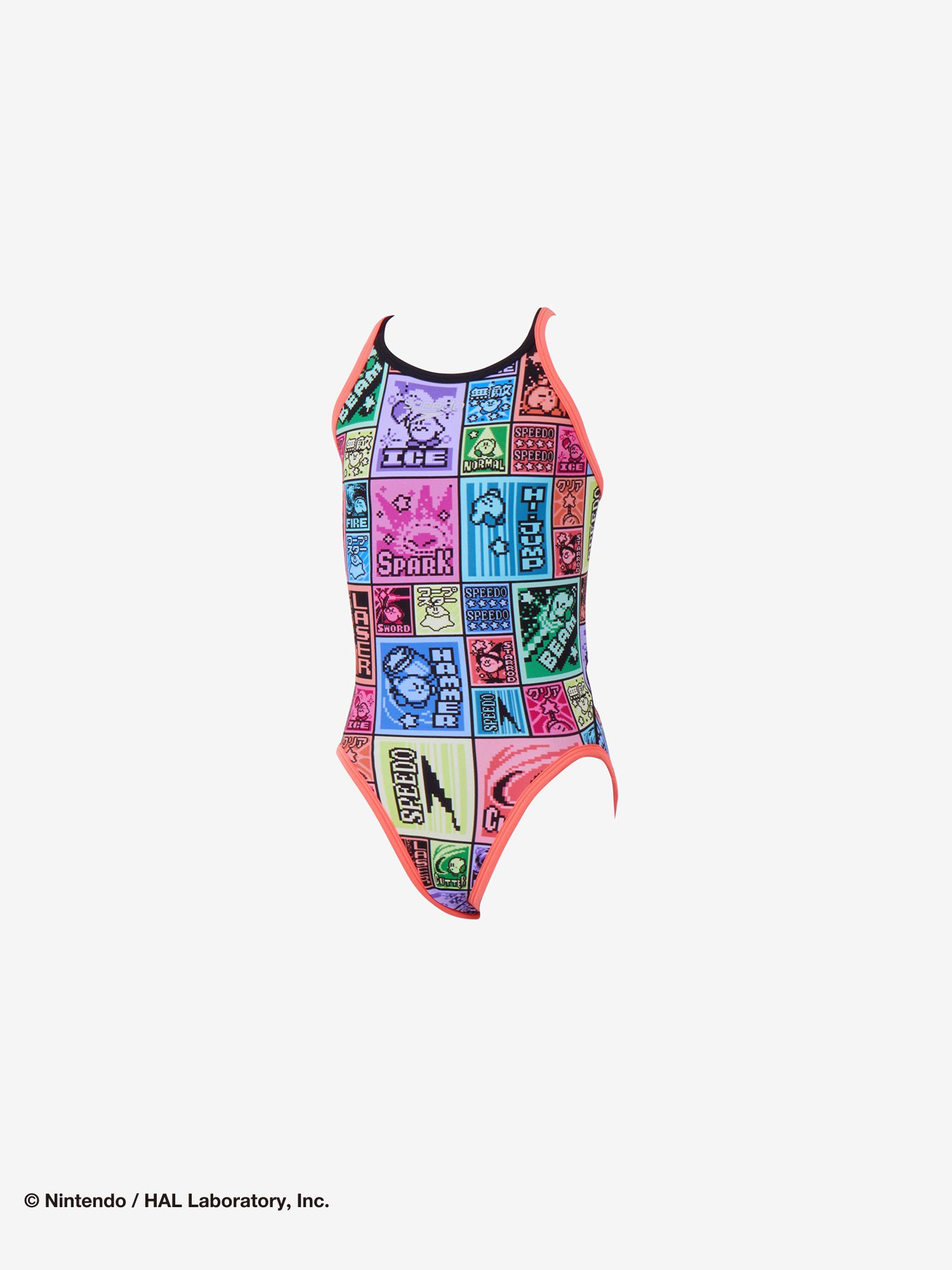 す早さ (Speedo) 水浴び 競泳 読み合わせる用水泳着 形づくる用 衣装 星のカービィ カービィドットブロックターンズスーツ ガールズ お坊っちゃん (26ss) マルチ 140-150 STG02602-MT 返品取り替えっこ不可
