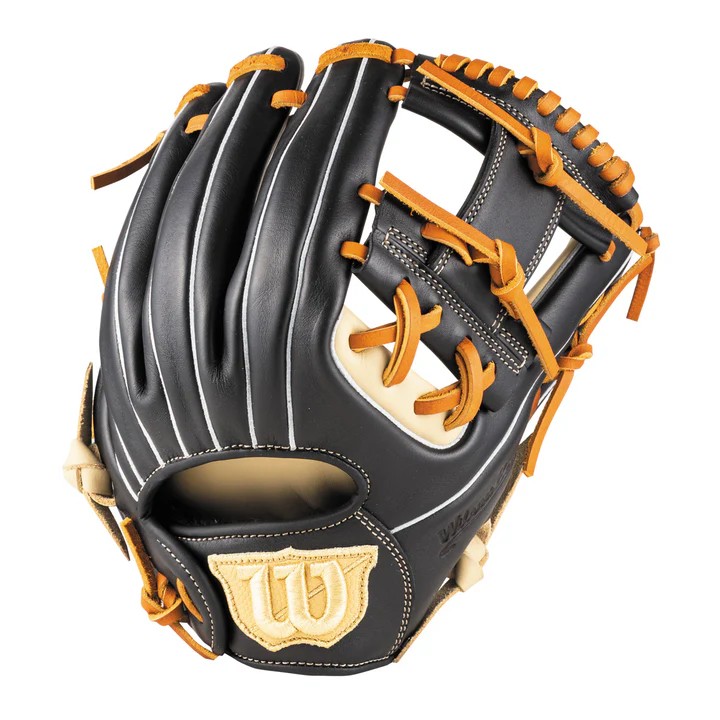 ウィルソン (wilson) うしろ帯ソフトボール 地球儀 グローヴ Wilson Bear DUAL ベア デュアル 内野手手用 M (26ss) 金髪×黒いこと 大きさ11.5 WBW104511