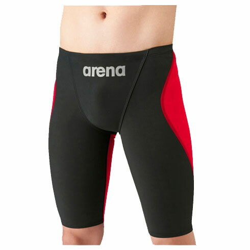 アリーナ (arena) ジュニア 競泳用水着 布帛水着 WA承認 アクアフォースフュージョントライ ジュニアハーフスパッツ ブラック×レッド ARN1011MJ-BKRD 返品交換不可【SS2403】