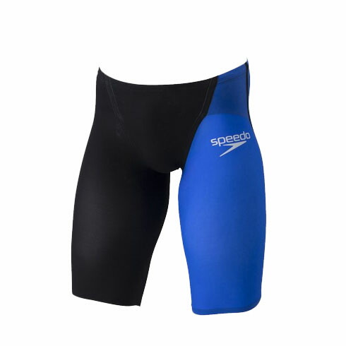 【ネコポス対応可】スピード (SPEEDO) 競泳用水着 布帛水着 スイム WA承認 ファストスキンプロ3ジャマー ジュニア (24aw) ブラック×ブルー SCB62101F-KB 店頭展示品 箱なし 返品交換不可