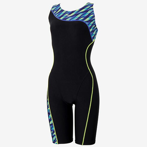 スピード (Speedo) フィットネス水着 アシンメトリールースンニースキン レディース (25ss) ターコイズ S-L SFW12403-TQ 店頭展示品 箱なし 返品交換不可【SS2603】