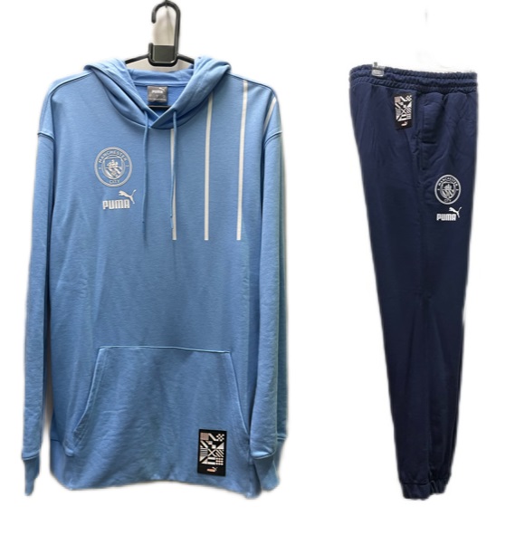プーマ 2022-23  767795-12-767797-25 マンチェスター C シティ ＭＣＦＣ FTBL カルチャー フーディ トップ・パンツ 上下 セット