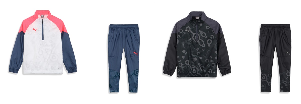 プーマ　PUMA-658821-658822　インディヴィジュアル　 裏地付　ピステ　トップ・パンツ　上下　セット　ジュニア　キッズ