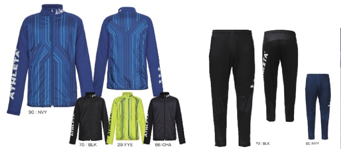 アスレタ　2022FW　STYLE-02374-18004　中綿　ミドル　ジャージ　ジャケット・パンツ　上下　セット｜サッカー問屋