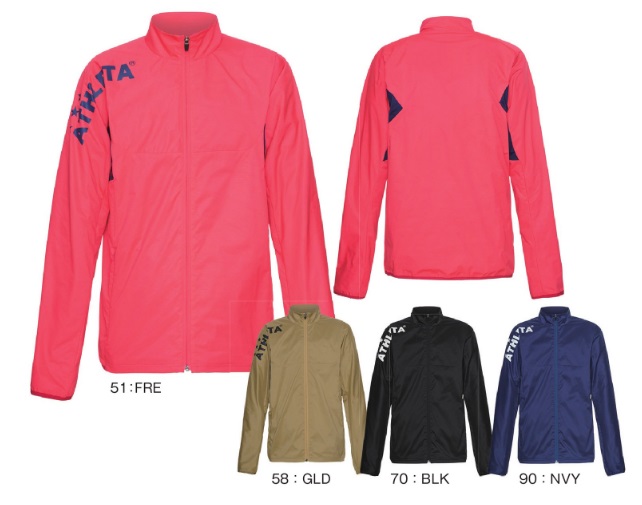 アスレタ　2022FW　STYLE-02377J　JR　裏地付き　ストレッチ　ウインド　ジャケット