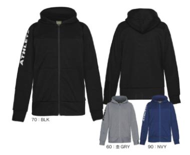 アスレタ　2022FW　STYLE-03365　スウェット　ZIP　パーカー