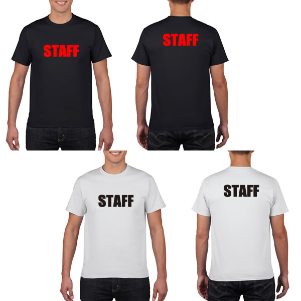 楽天市場 Stafftシャツ スタッフtシャツ 英語tシャツ 綿100 サイズ S 4l 全2色 面白いｔシャツ おもしろｔシャツ 大きいサイズ 半袖 ユニフォームファクトリー