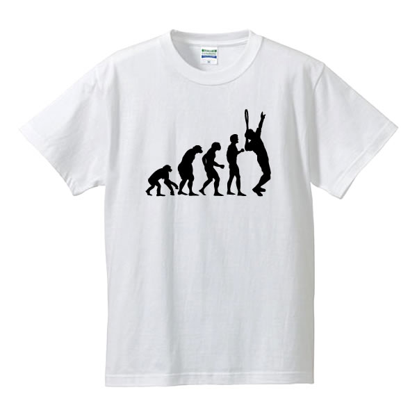 楽天市場 グラフィックtシャツ 面白tシャツ 人類の進化 テニス 綿 ポリエステル サイズ S 4l 全5色 面白いｔシャツ おもしろ ｔシャツ 大きいサイズ ビッグサイズ 半袖 還暦 長寿のお祝いにも ユニフォームファクトリー