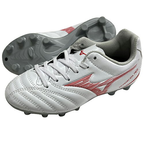 ミズノ　MIZUNO　ジュニア　モナルシーダNEO 3 SELECT Jr　ホワイト×レッド　サッカースパイク　サッカーシューズ　p1gb2425-60