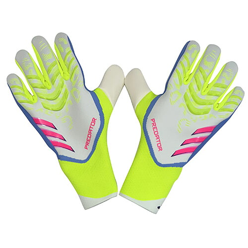 アディダス　adidas　プレデタープロGKグローブ　ホワイト/ルシッドレモン/ルシッドピンク　GKグローブ　キーパーグローブ　JNW37-JF8899