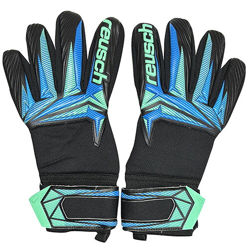 ロイシュ　reusch　アトラクトリグリップNC　ブラック×オーシャンライト　サッカー　フットサル　キーパーグローブ　GK　5660535　7272