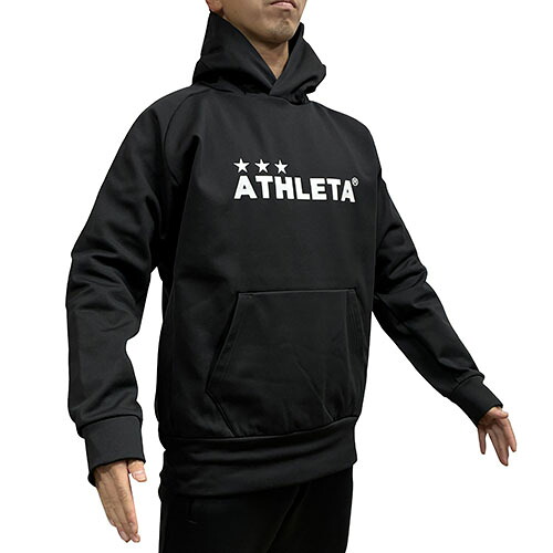 アスレタ　ATHLETA　スウェットパーカー25f　ブラック　フーディー　サッカー　フットサル　カジュアル　03403　70｜SOCCER and FUTSAL プレイヤーズ