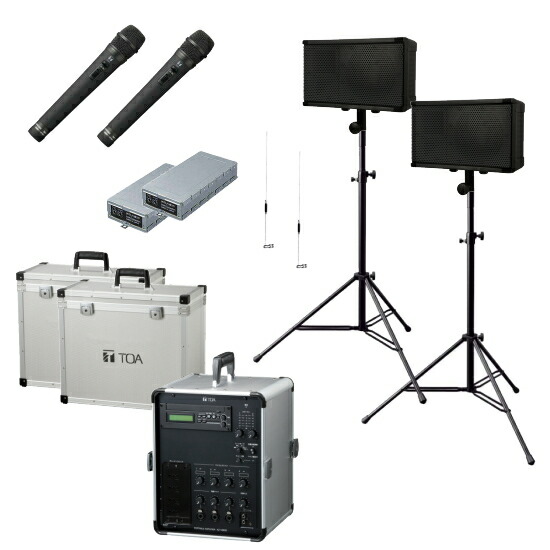 [ KZ-120CD-B書き割り ] TOA 携帯型アンプリファイアー（KZ-120CD）＋金棒引き（KZ-1200）＋無線電話マイクロホン ２本書き割り [ KZ120CD-B書き割り ]
