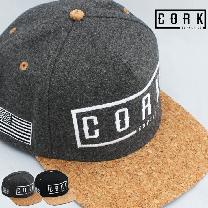【楽天市場】CORK SUPPLY CO コルクサプライ WOOL LOGO SNAPBACK ウール スナップバック CAP キャップ 帽子