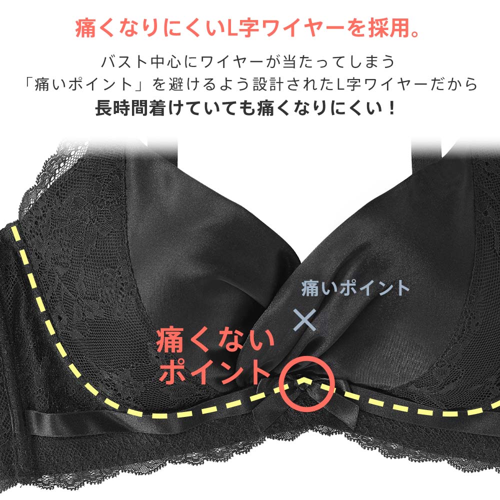 大きいサイズ ブラジャー ショーツ セット サテン カシュクールレース ...