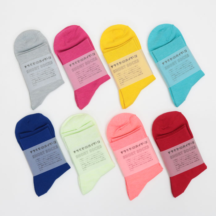 通信販売 Tawara たわら チラミセ ハイゲージ ショートソックス 1p シンプル 靴下 履きやすい かわいい おしゃれ 速乾性 くつした ソックス レディース メンズ ネオンカラー 派手 蛍光 22 春 夏 T