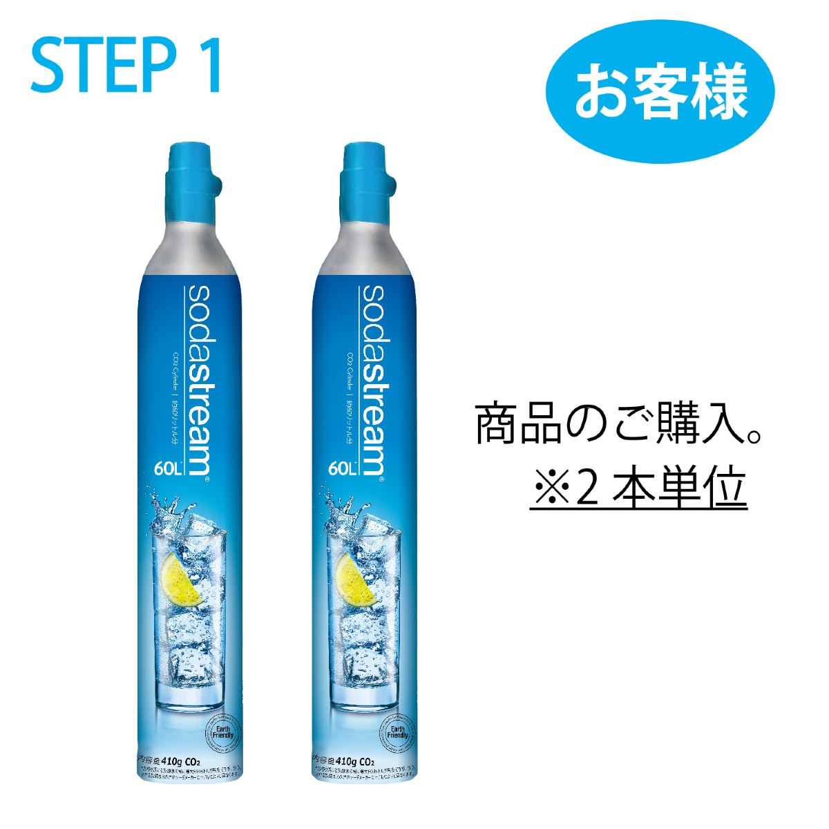 楽天市場 空ガスシリンダーの事前返却後に発送 ソーダストリーム ガスシリンダー 60l 交換用 2本セット ソーダストリーム 楽天市場店