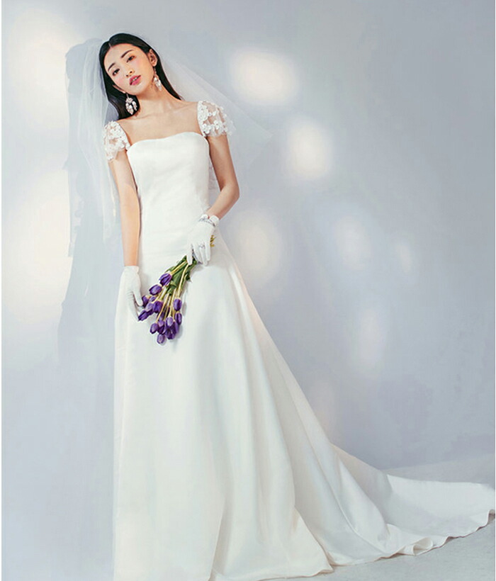 楽天市場】ウエディングドレス ウェディングドレス 結婚式 花嫁 サテン