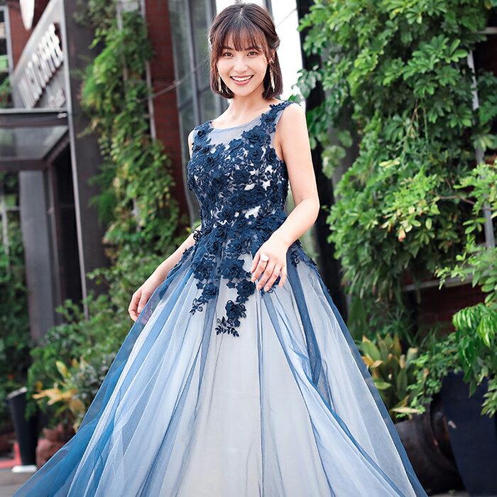 【関税込】DVF ★上品 ★リバーシブル ドレス 青 色味を楽しむLeaf for Brides(リーフフォーブライズ)のカラー