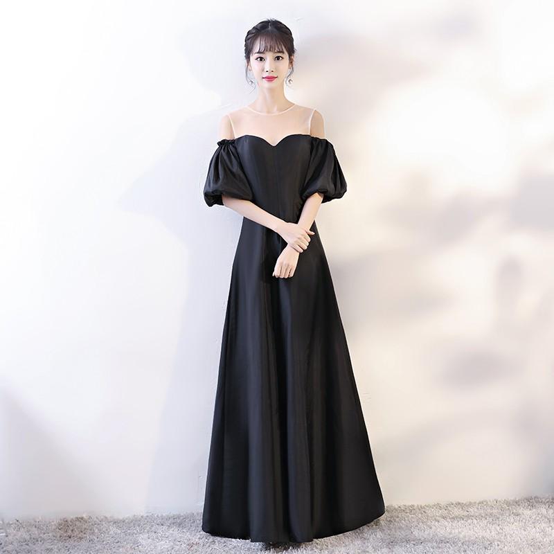 ウェディングドレス ウエディングドレス カラードレス 黒 安い ロングドレス 演奏会 袖ありカクテルドレス 結婚式 イブニングドレス 花嫁 二次会ドレス フォーマル 発表会ドレス パーティードレス コンサート 披露宴 前撮り 後撮り ウェディングカラードレス ブライダル|ミートスウィート