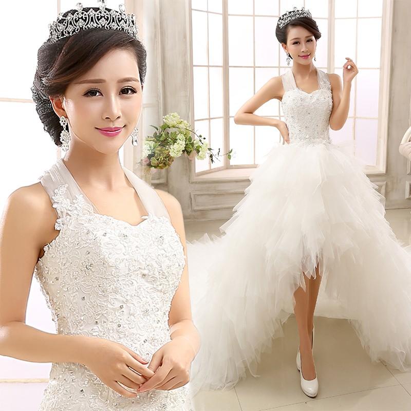 ウエディングドレス 安い トレーンドレス 前ミニ 花嫁 ウェディングドレス 二次会 ロングドレス 結婚式 パーティードレス 披露宴 ブライダル wedding dress