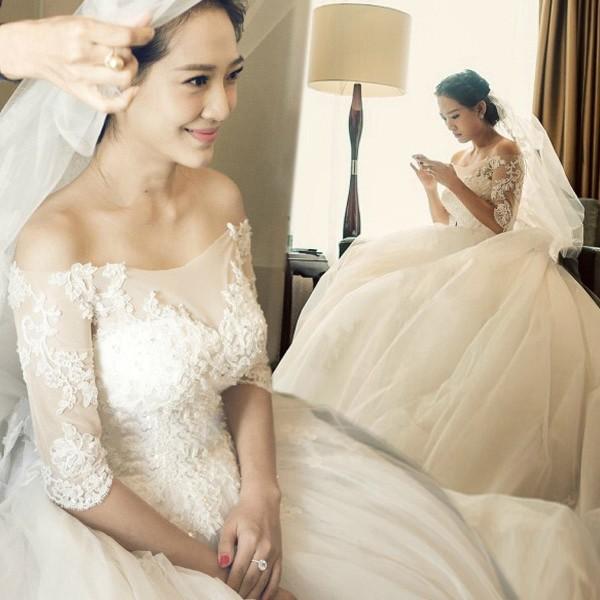 ウエディングドレス 袖付き 二次会ドレス ウェディングドレス 秋冬 結婚式 プリンセスラインドレス エンパイア 花嫁 披露宴 ロングドレス ブライダル 大きいサイズ 前撮り 海外挙式 エレガント ボリューム 姫風 ゴージャス 可愛い お姫様 上品 優雅 セミオーダー 王道|ミートスウィート