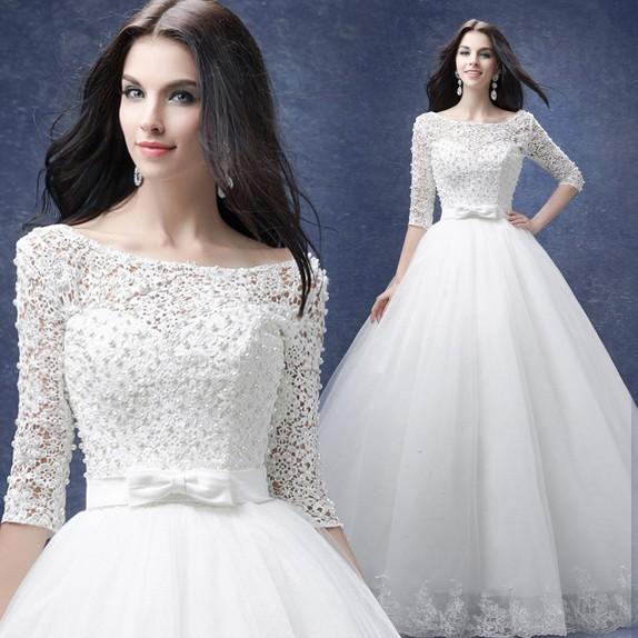 ウエディングドレス 袖付き 二次会ドレス ウェディングドレス 秋冬 結婚式 プリンセスラインドレス エンパイア 花嫁 披露宴 ロングドレス ブライダル 大きいサイズ 前撮り 海外挙式 エレガント ボリューム 姫系 ゴージャス 可愛い お姫様 上品 優雅 セミオーダー|ミートスウィート