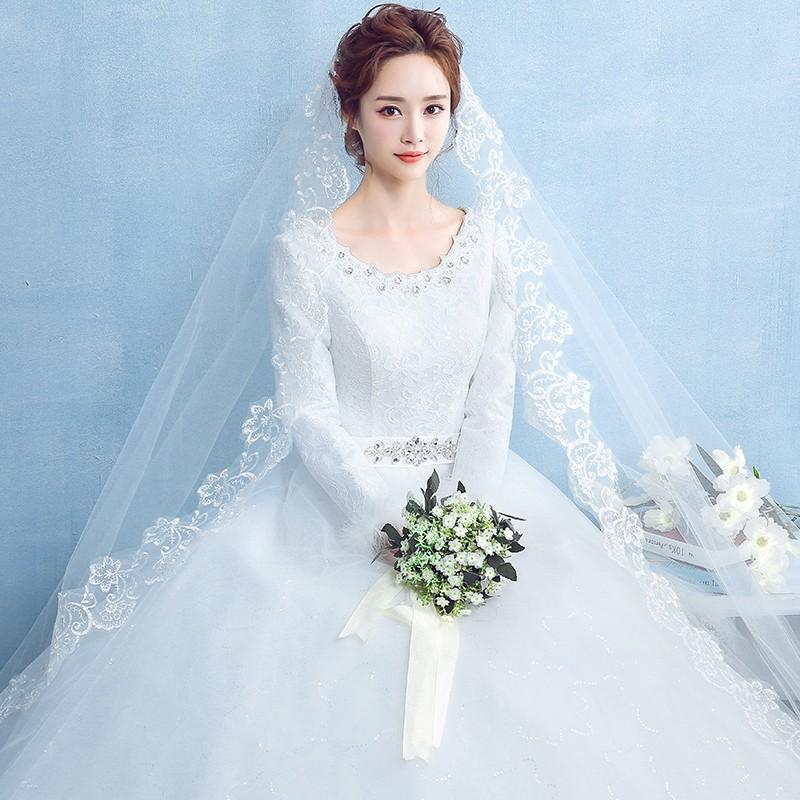 ウエディングドレス 二次会ドレス ウェディングドレス エンパイア 長袖 結婚式 プリンセスラインドレス 花嫁 披露宴 ロングドレス ブライダル 白 オフホワイト 秋冬 サッシュベルト 前撮り 海外挙式 エレガント ボリューム ロマンチック 可愛い 上品 優雅 セミオーダー｜ミートスウィート