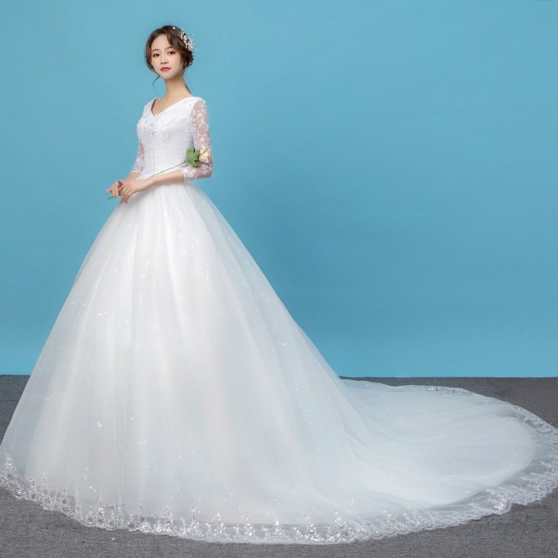ウェディングドレス 長袖 花嫁 ブライダル 結婚式 プリンセスラインドレス 白 オフホワイト ロング ウエディングドレス 披露宴 二次会ドレス パーティードレス 前撮り 海外挙式 エレガント ボリューム プリンセスラインウェディングドレス 上品 セミオーダー ホテル挙式