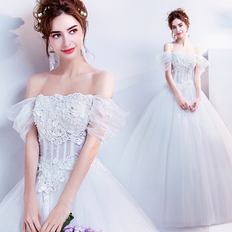 ウェディングドレス 結婚式 花嫁 ウエディングドレス プリンセスラインドレス ロングドレス 白 オフホワイト ブライダル 二次会ドレス パーティードレス 披露宴 wedding dress 前撮り 海外挙式 エレガント ボリューム プリンセスラインウェディングドレス 上品 セミオーダー|ミートスウィート