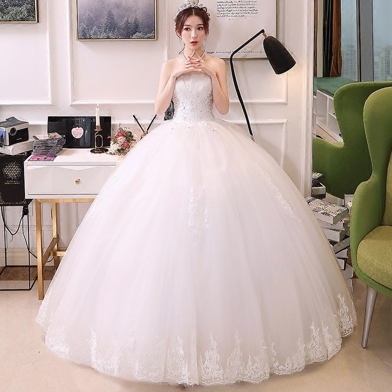ウエディングドレス ウェディングドレス 花嫁 白 オフホワイト 格安 スタンドカラー ブライダル wedding dress 結婚式 プリンセスラインドレス 二次会ドレス パーティードレス 前撮り 海外挙式 エレガント ボリューム プリンセスラインウェディングドレス 上品 セミオーダー|ミートスウィート