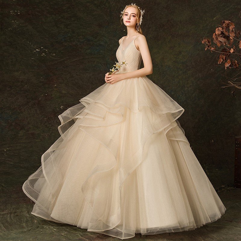 ウェディングドレス 9号 Mサイズ 前撮り ブライダル ウェディングドレス レンタル 9号～13号 プリンセスライン 6409