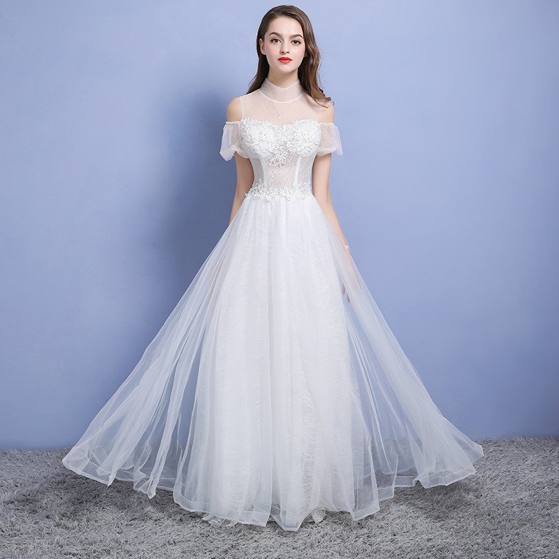 ウエディングドレス ウェディングドレス 白 オフホワイト ロングドレス 結婚式 花嫁 ブライダルドレス Aラインドレス 二次会ドレス パーティードレス 演奏会 フォーマルドレス 上品 前撮り 海外挙式 エレガント クラシック 上品 清楚 ナチュラル セミオーダー可能|ミートスウィート
