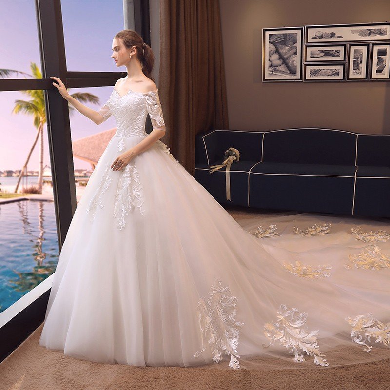 ウェディングドレス エンパイア 花嫁 ロングドレス 結婚式 披露宴 二次会ドレス 白 オフホワイト ブライダル wedding dress 大きいサイズ マタニティドレス マタニティードレス 妊娠中ドレス 妊産婦ドレス 妊婦ドレス オーダーメイド サイズオーダー ハイウエスト 前撮り｜ミートスウィート 16,287円