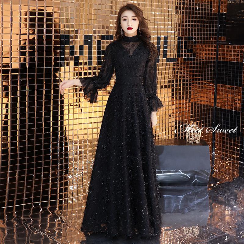 ブラック　インポートロングドレス 楽天市場】カラードレス ロングドレス ブラック 黒 長袖