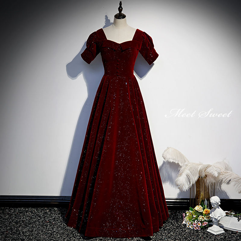 ウェディングドレス カラードレス Aラインドレス 奏会 結婚式 イブニングドレス 二次会ドレス フォーマルドレス 花嫁 発表会 カクテルドレス 披露宴 ウエディングドレス ベルベット 演奏会 パーティードレス コンサート 前撮り 後撮り ブライダル wedding dress｜ミートスウィート 11,534円