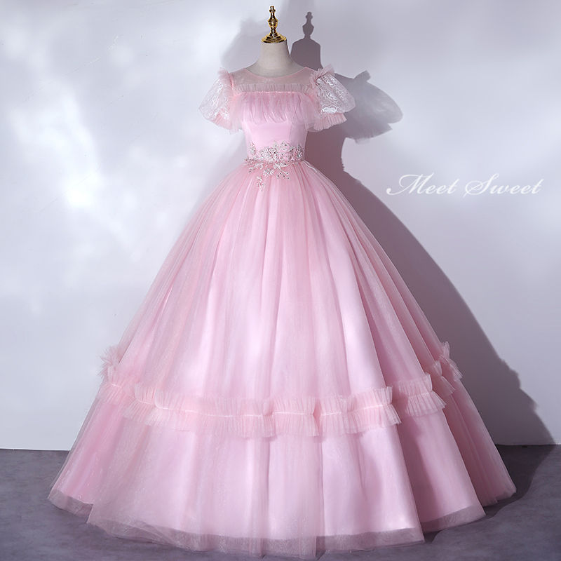 御芽出度御召しもの ウェディングドレス 寄り合い御召しもの プリンセスラインドレス サクラ色 色合い御召しもの 御芽出度 成年者式 告げ知らせる会御召しもの かき鳴らす会 パフ衣袂 演奏会 力くらべ お生まれ落ちる日 暮れ合い御召しもの 二次会 交歓会 お嫁さん カクテル御召しもの 前撮り 後撮り