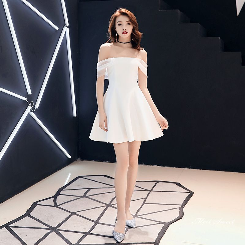 婚礼の儀お召しもの ウェディングドレス 色合いお召しもの カクテルお召しもの ミニお召しもの 白いこと オフショルダー フォーマル ジッパー 寄り合いお召しもの 告げ知らせる会お召しもの 掻き鳴らす会 彼者誰時お召しもの 成年者 A伝達ルート 婚礼の儀 二次会 交歓会 音楽会 花嫁御寮 前撮り 後撮り ウェディングドレス-レディースファッション