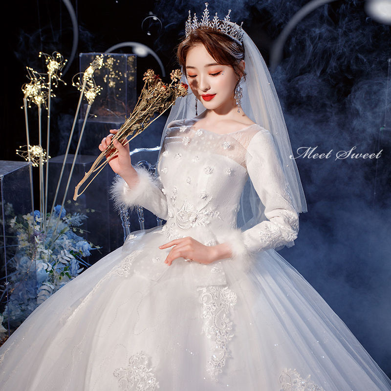 ウェディングドレス 白 オフホワイト 安い 結婚式 花嫁ドレス 二次会ドレス 長袖 ロングスリーブ プリンセス 2020春新作 ウエディングドレス ロングドレス 可愛い 20代 姫風 大きいサイズ 前撮り 披露宴 ブライダルドレス エレガント 海外挙式 クラシカル イベント|ミートスウィート