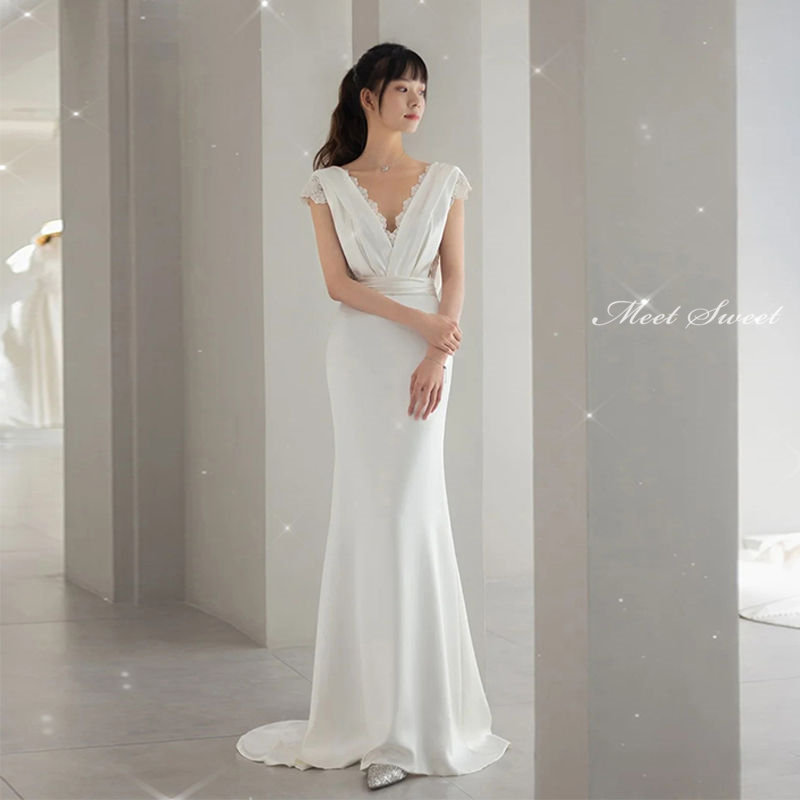 花嫁 ウエディングドレス 結婚式 スレンダードレス ウェディングドレス 二次会ドレス ブライダルドレス 披露宴 パーティードレス 新婦 ロングドレス 演奏会 ソフトスレンダードレス 前撮り エレガント 海外挙式 セミオーダー おしゃれ フォト婚 エレガンス wedding dress|ミートスウィート