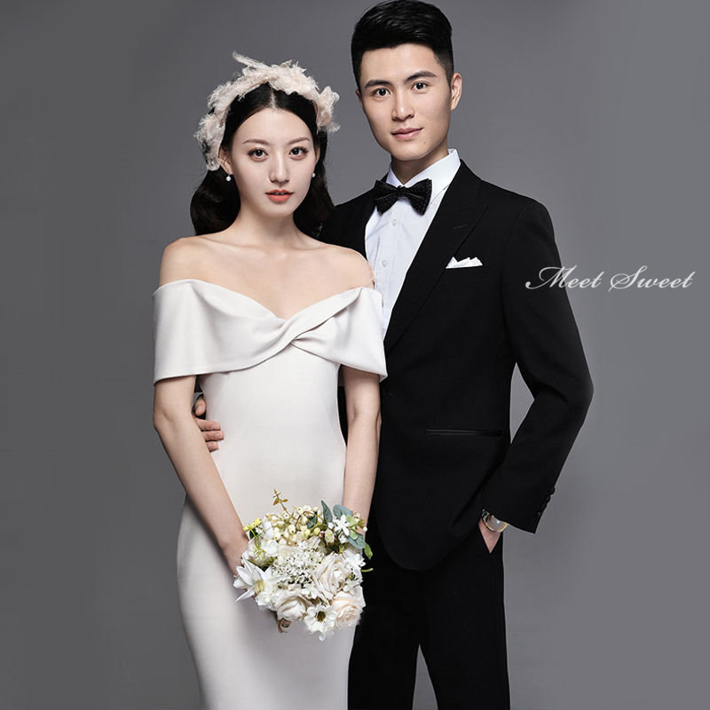 ウェディングドレス ロング丈 ロングドレス 結婚式 フォトウェディング ウエディングドレス 二次会ドレス 花嫁ドレス 前撮り エレガント マーメイドラインドレス マーメイドドレス セクシー 写真撮影 後撮り 白 披露宴 ブライダルドレス 海外挙式 セミオーダー おしゃれ｜ミートスウィート
