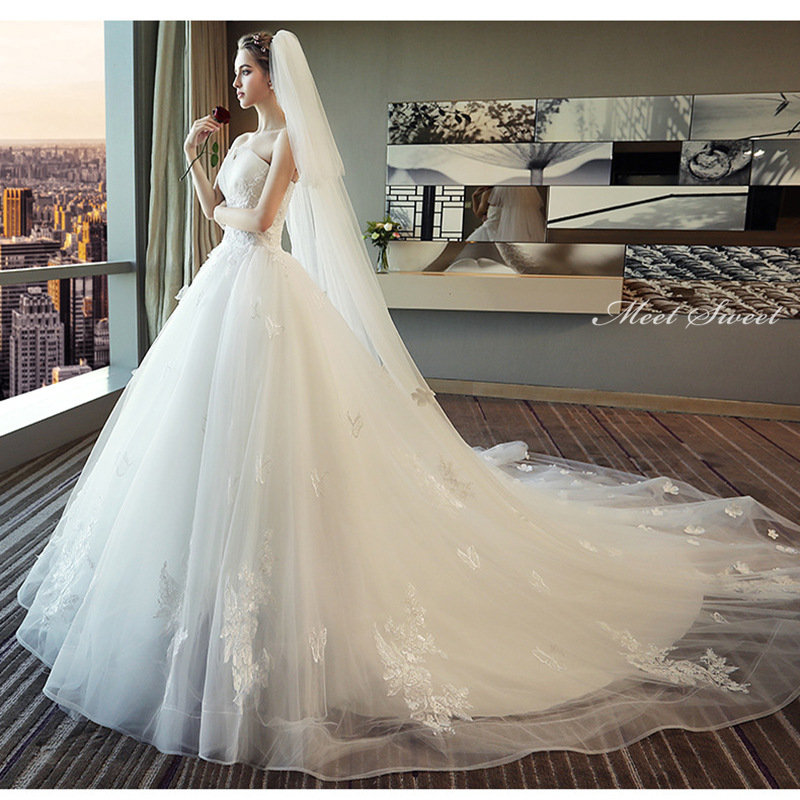 ウェディングドレス 花嫁 二次会ドレス ウエディングドレス 結婚式 新婦 ロングドレス Aラインドレス チュール オフショルダー フラワー 海外挙式 披露宴 ブライダルドレス 編み上げ 前撮り エレガント セミオーダー おしゃれ フォト婚 ホワイトドレス wedding dress