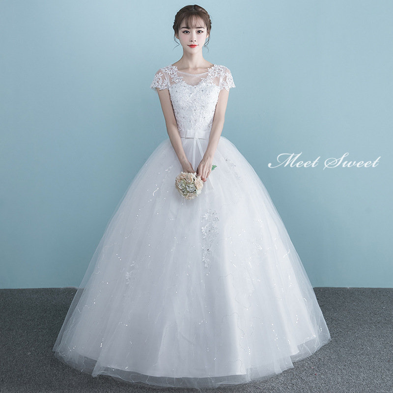 ウェディングドレス 半袖/5分袖 二次会 結婚式 披露宴 ブライダル ロングドレス レース 花嫁 ウエディングドレス プリンセスライン 編み上げ チュール 可愛い 楽天市場】ウェディングドレス 半袖/5分袖 二次会ドレス 結婚式 披露宴